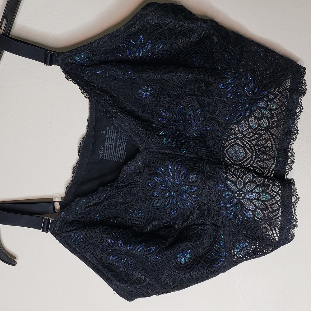 Colsie Black Lace Bra with Adjustable Straps